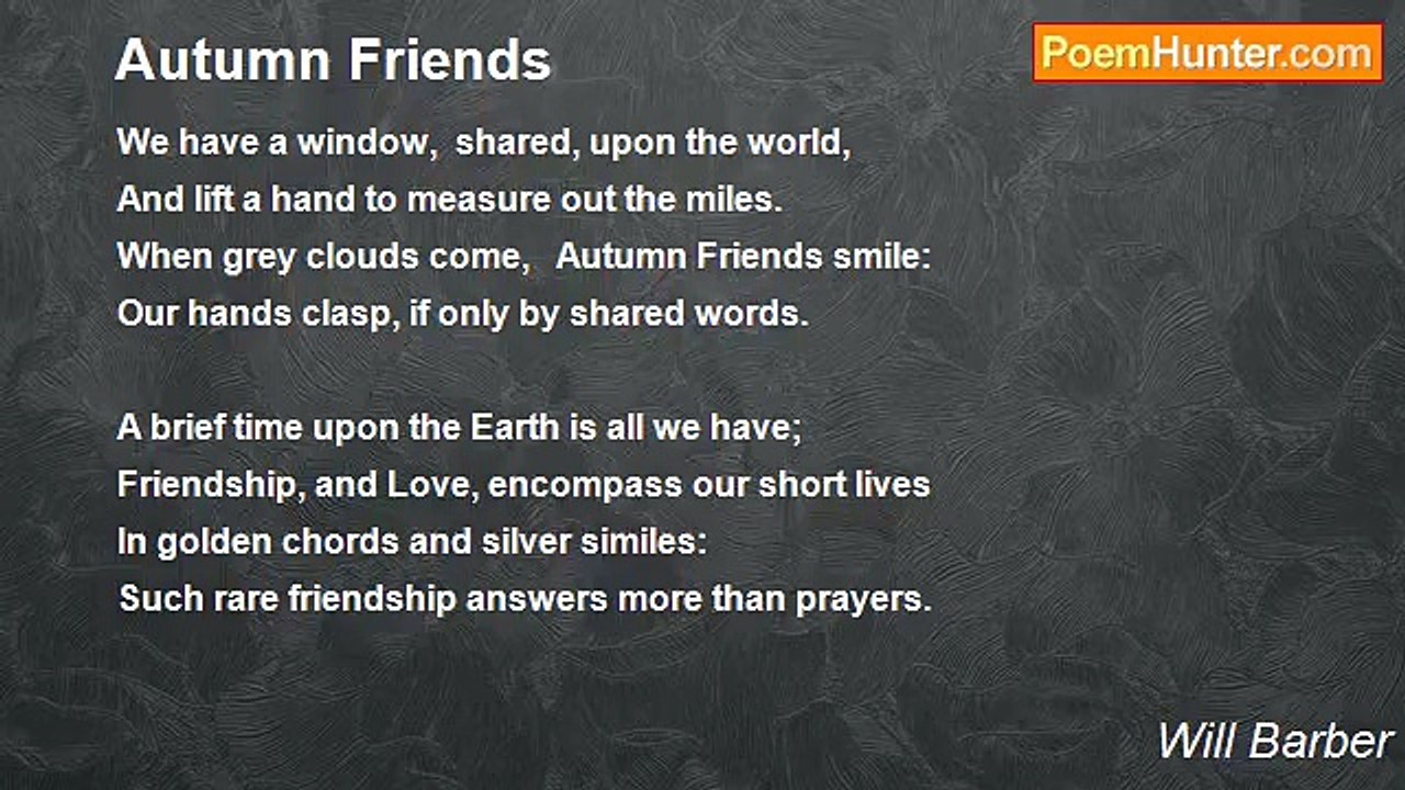 Will Barber - Autumn Friends