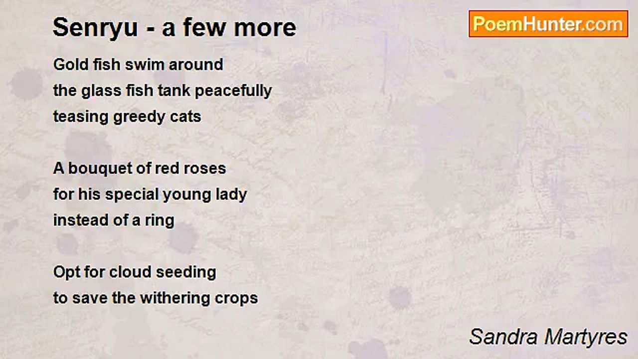 Sandra Martyres - Senryu - a few more