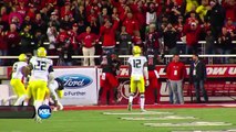 Utah Wide Receiver Drops The Ball Before Going Into The Endzone, Oregon returns it for TD