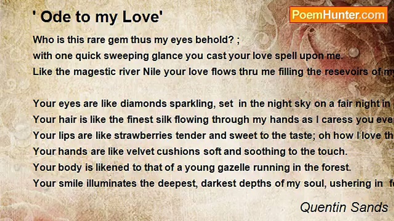 Quentin Sands - ' Ode to my Love'