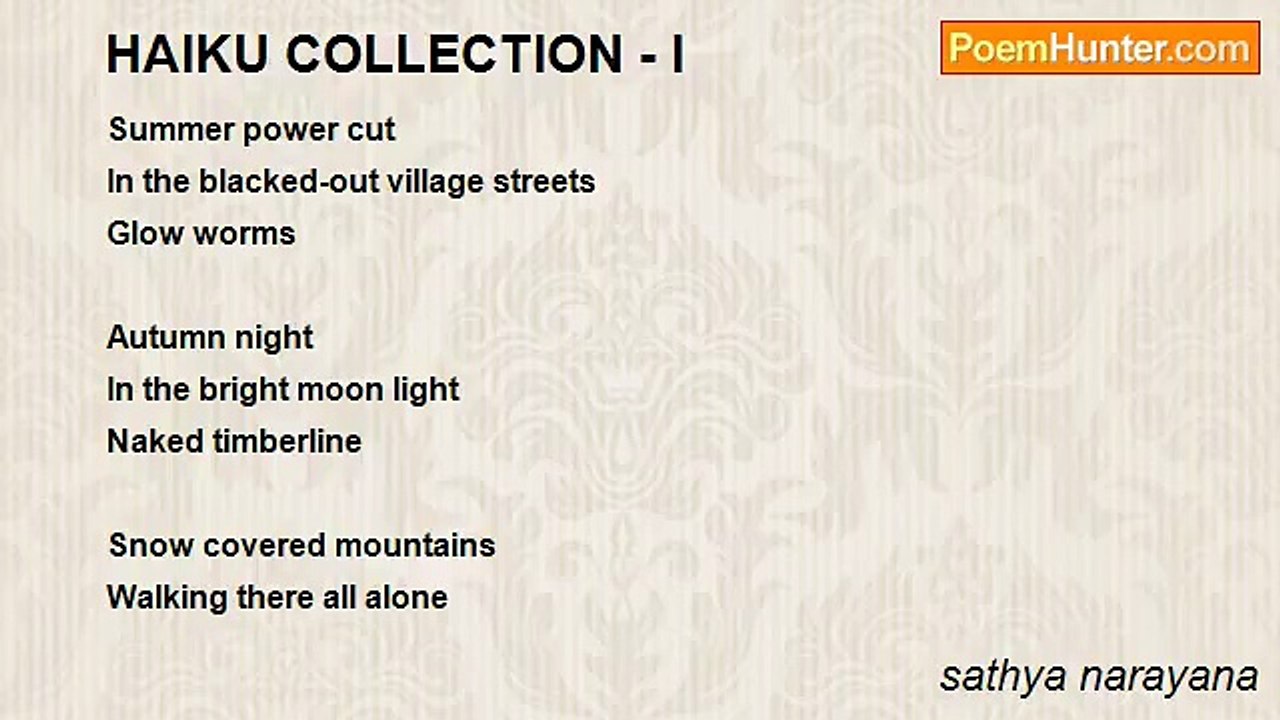sathya narayana - HAIKU COLLECTION - I