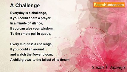 Susan T. Aparejo - A Challenge
