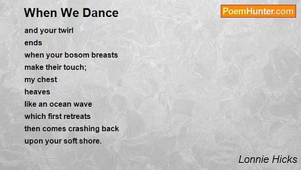 Lonnie Hicks - When We Dance