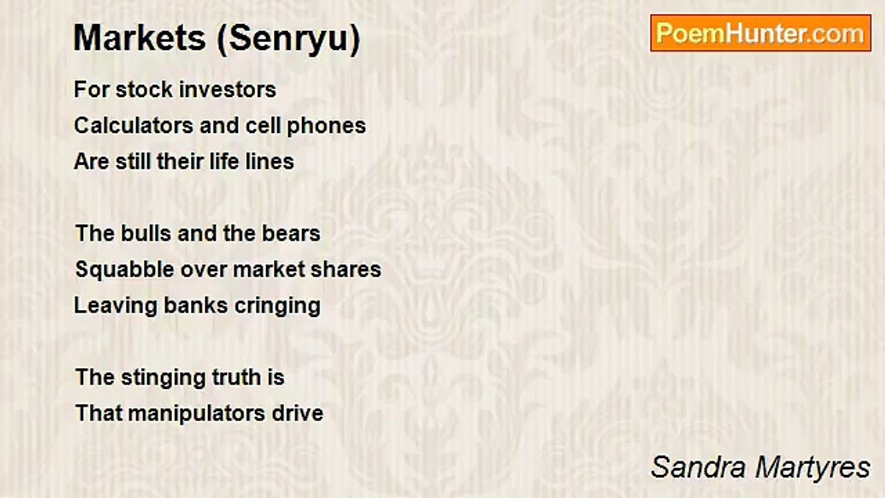 Sandra Martyres - Markets (Senryu)