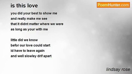 lindsay rose - is this love