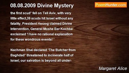 Margaret Alice - 08.08.2009 Divine Mystery