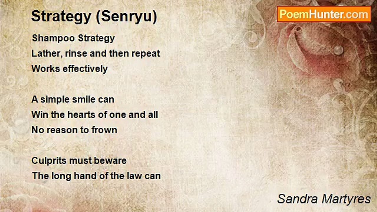 Sandra Martyres - Strategy (Senryu)
