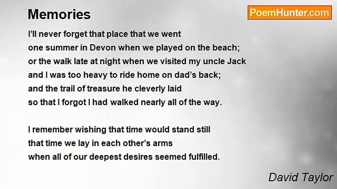 David Taylor - Memories
