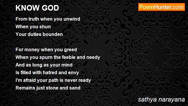 sathya narayana - KNOW GOD