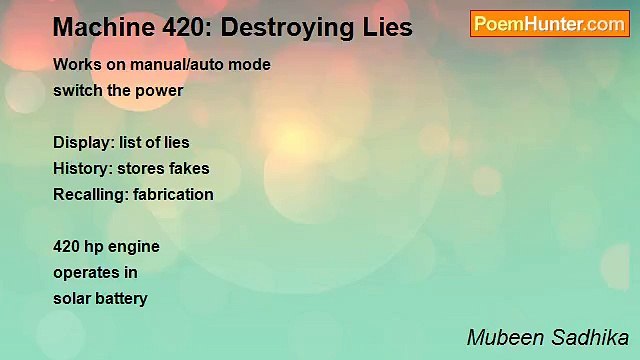 Mubeen Sadhika - Machine 420: Destroying Lies