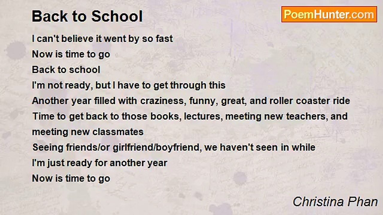 Christina Phan - Back to School