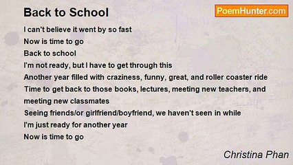 Christina Phan - Back to School