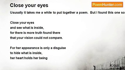 Kristi ... - Close your eyes