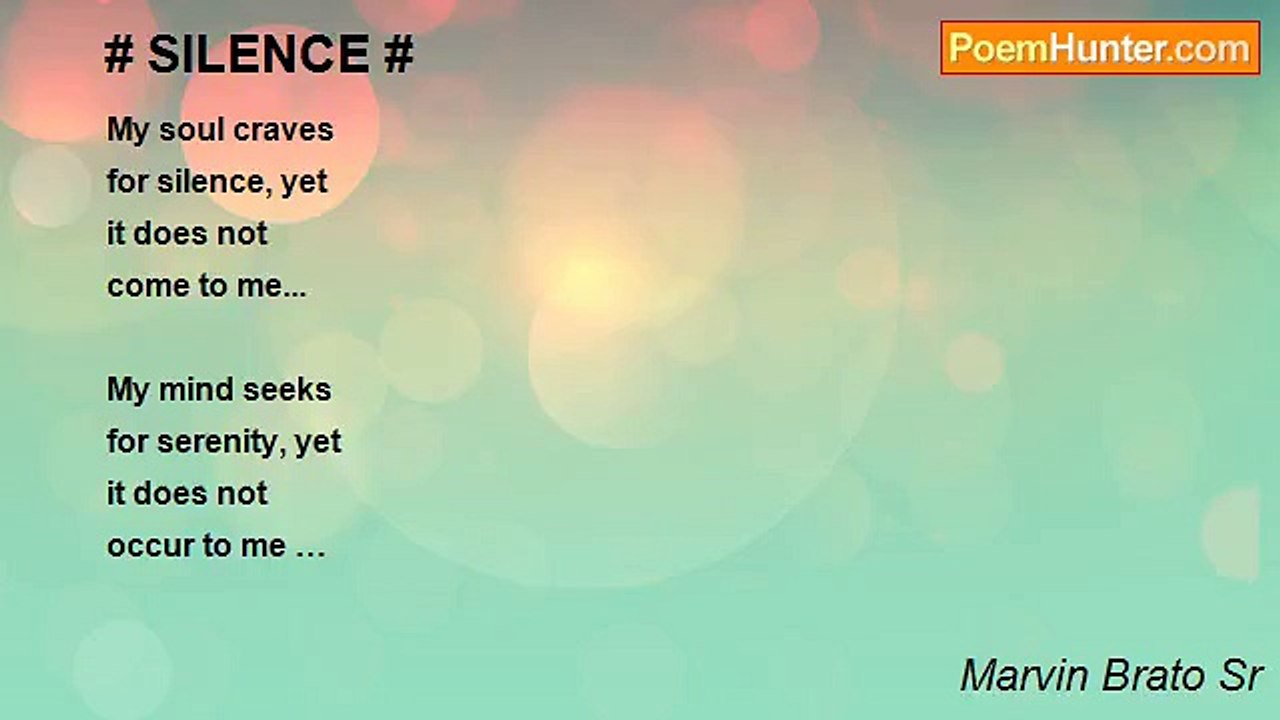 Marvin Brato Sr - # SILENCE #