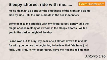 Antonio Liao - Sleepy shores, ride with me......