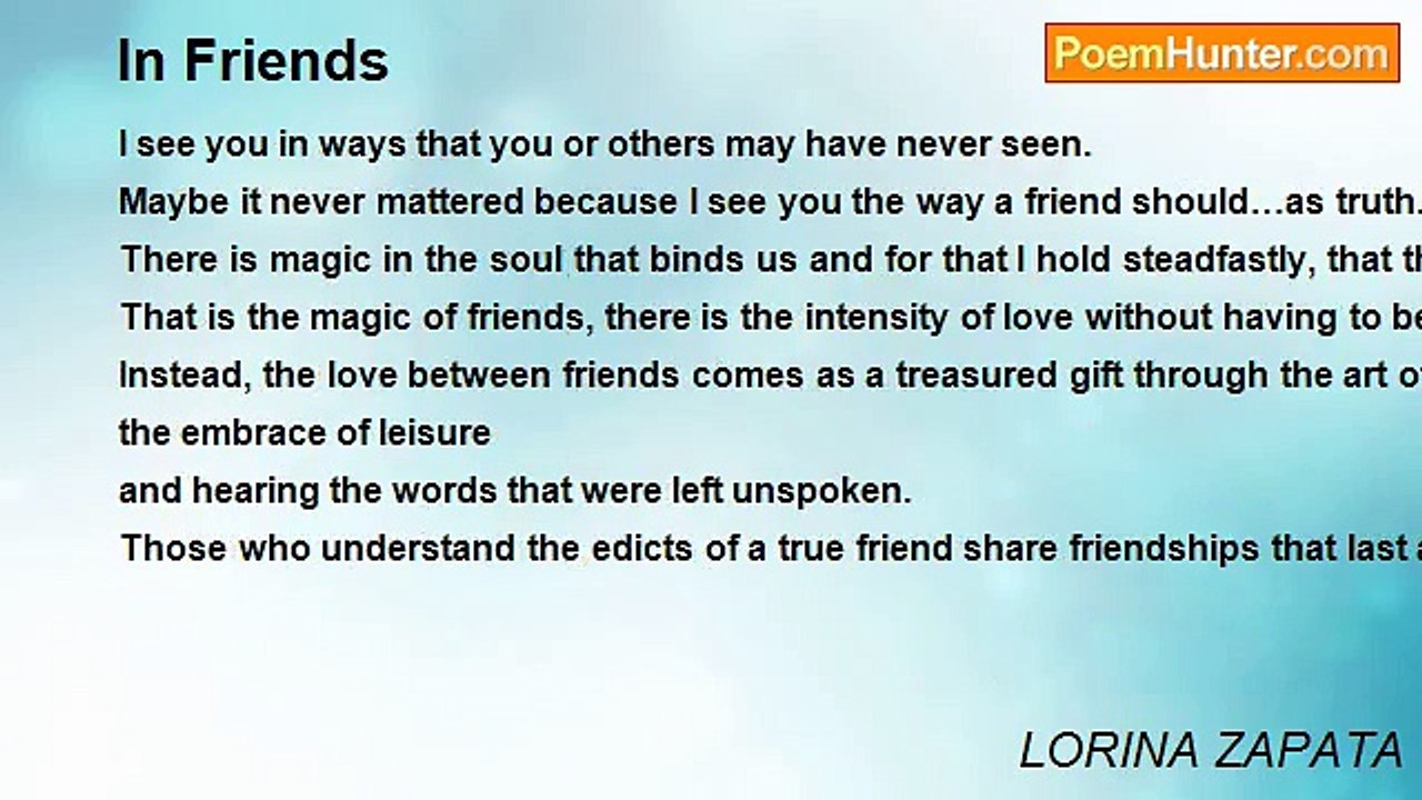 LORINA ZAPATA - In Friends