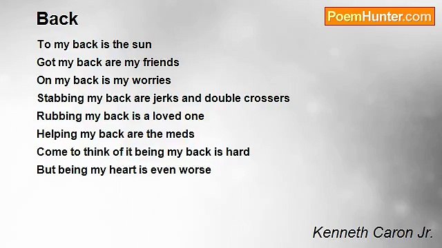 Kenneth Caron Jr. - Back