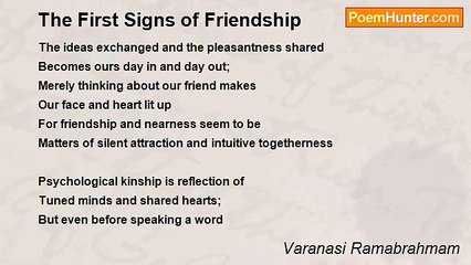 Varanasi Ramabrahmam - The First Signs of Friendship