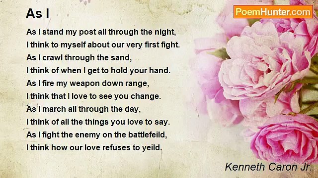 Kenneth Caron Jr. - As I