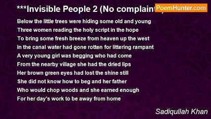 Sadiqullah Khan - ***Invisible People 2 (No complaints)