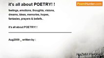 HaZeM PaKKaR - it's all about POETRY! !