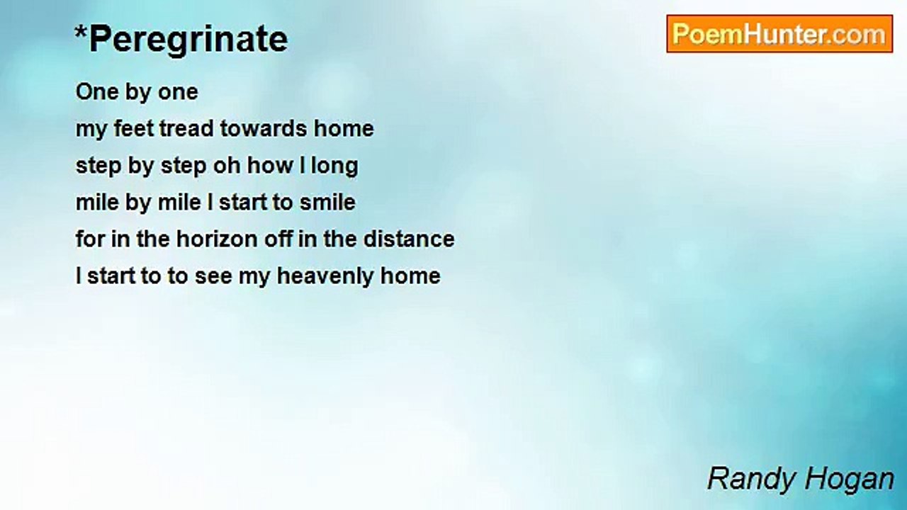 Randy Hogan - *Peregrinate