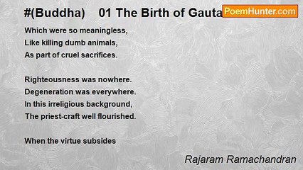 Rajaram Ramachandran - #(Buddha)    01 The Birth of Gautama Buddha