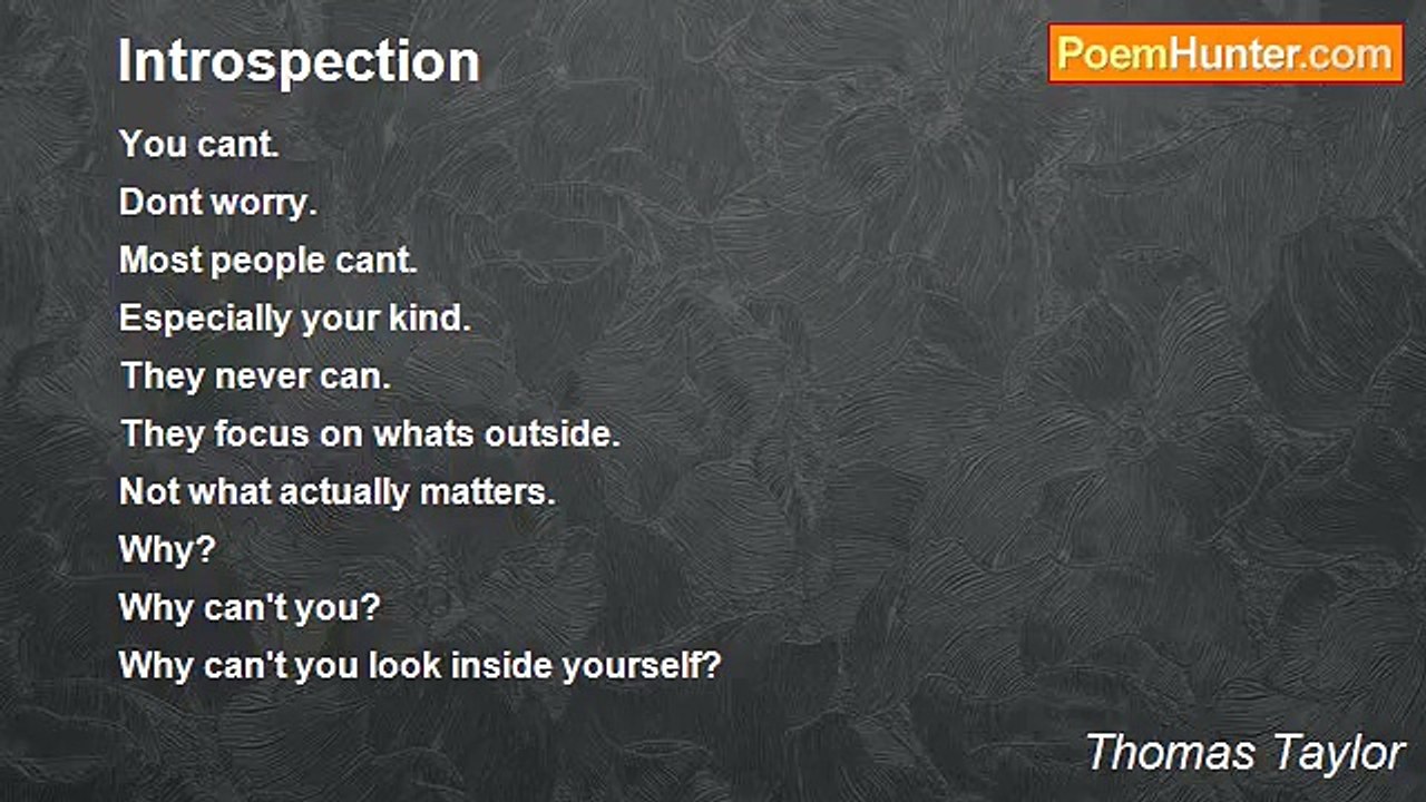 Thomas Taylor - Introspection