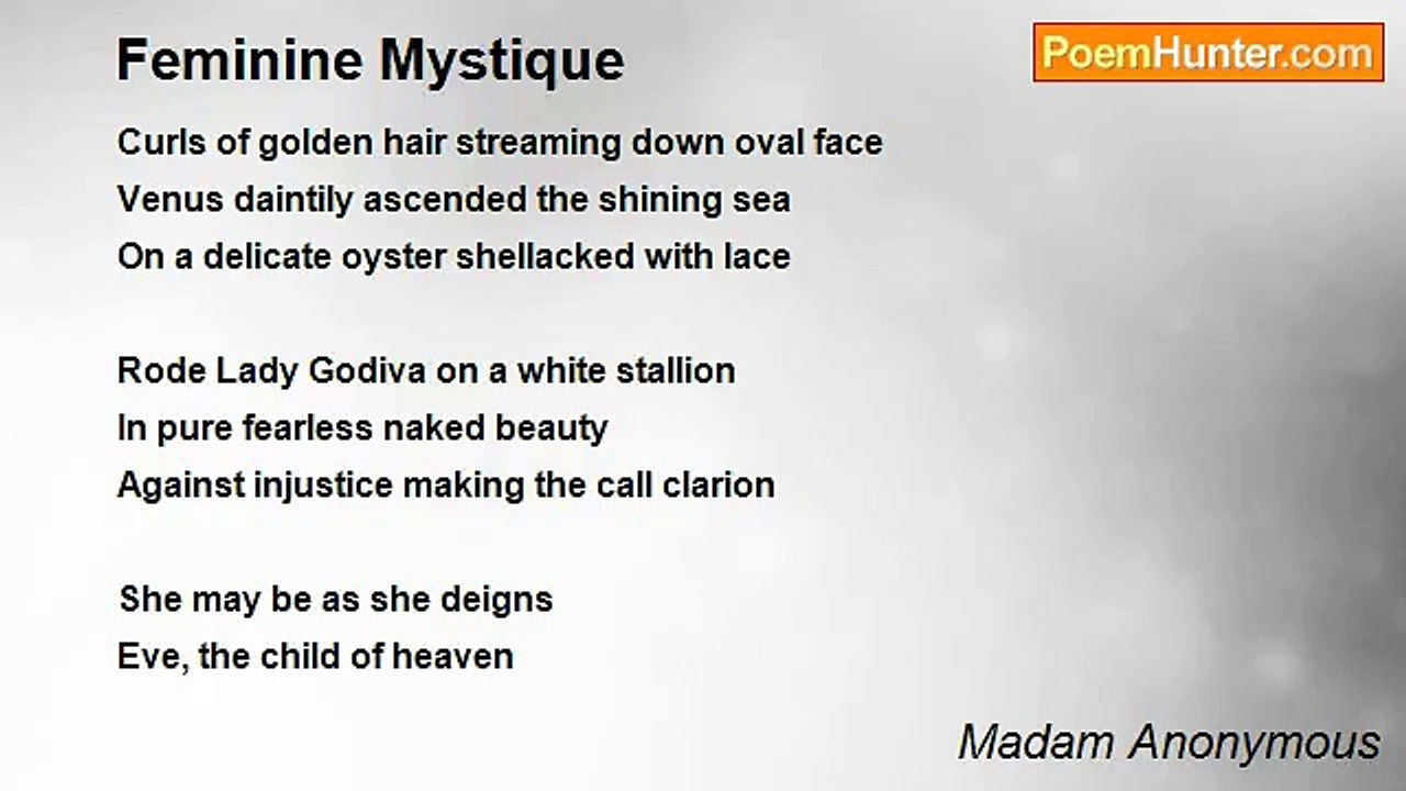 Madam Anonymous - Feminine Mystique