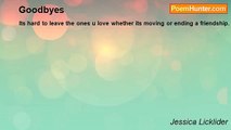 Jessica Licklider - Goodbyes