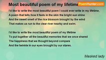 Masked lady - Most beautiful poem of my lifetime