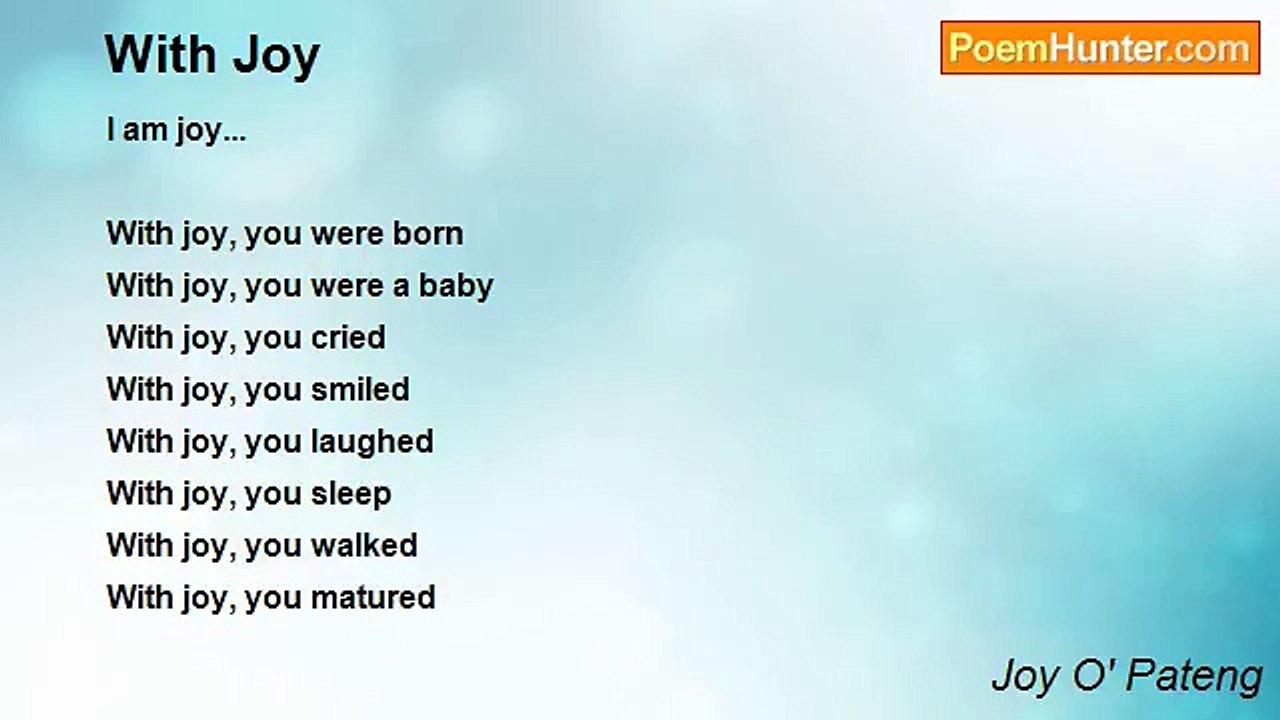 Joy O' Pateng - With Joy