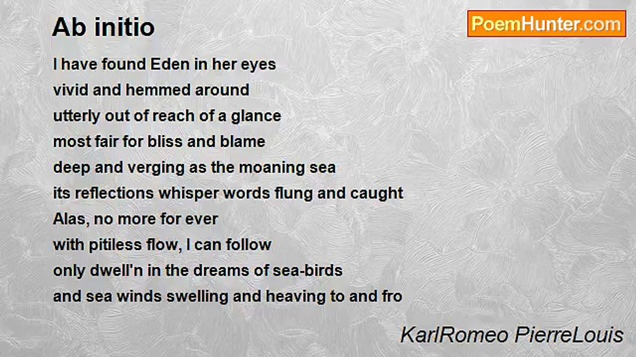 KarlRomeo PierreLouis - Ab initio