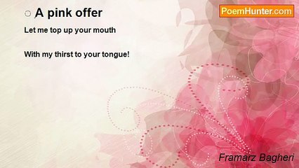 Framarz Bagheri - ِ A pink offer