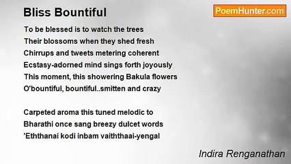Indira Renganathan - Bliss Bountiful