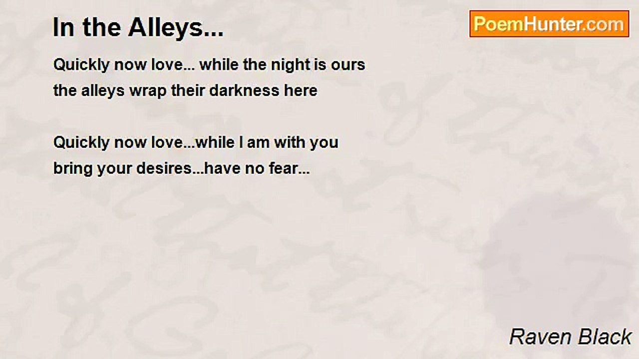 Raven Black - In the Alleys...