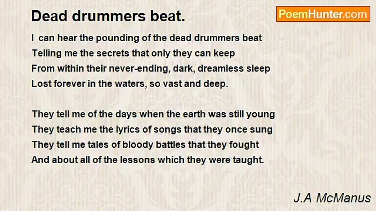 J.A McManus - Dead drummers beat.