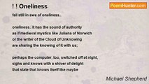 Michael Shepherd - ! ! Oneliness