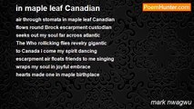mark nwagwu - in maple leaf Canadian