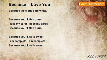 John Knight - Because  I Love You