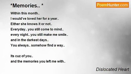 Dislocated Heart - *Memories.. *