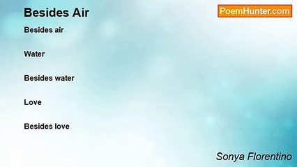 Sonya Florentino - Besides Air