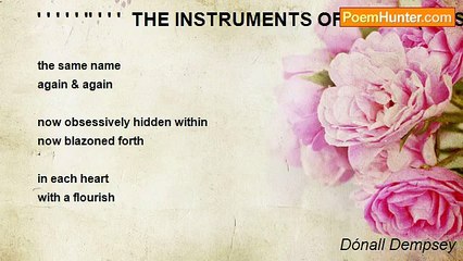 Dónall Dempsey - ' ' ' ' ' '' ' ' '  THE INSTRUMENTS OF MATHS(for Scarlet)
