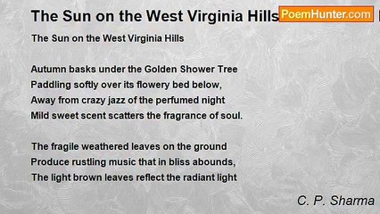 C. P. Sharma - The Sun on the West Virginia Hills - For Sandra Fowler