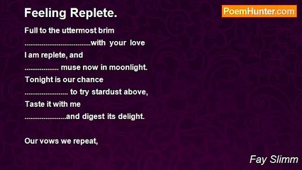 Fay Slimm - Feeling Replete.