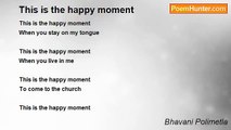 Bhavani Polimetla - This is the happy moment