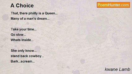 kwane Lamb - A Choice