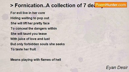 Eyan Desir - > Fornication..A collection of 7 deadly sins