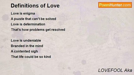 LOVEFOOL Aka - Definitions of Love