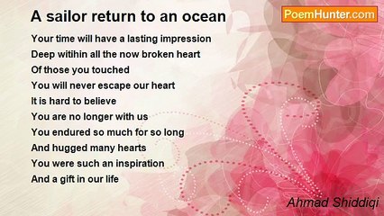 Ahmad Shiddiqi - A sailor return to an ocean